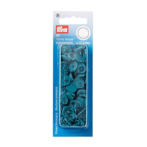 Prym 393127 Nähfrei Druckknopf Color Snaps rund 12,4 mm dunkeltürkis, Kunststoff, 12.4 mm cm Prym 393127 Nähfrei Druckknopf Color Snaps rund 12,4 mm dunkeltürkis, Kunststoff, 12.4 mm cm von Prym