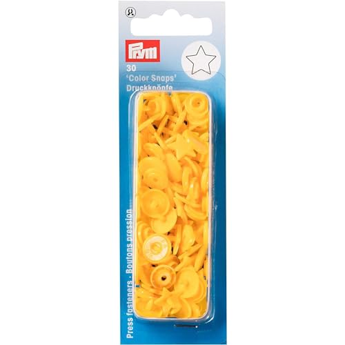 Prym 393210 Nähfrei-Druckknopf Color Snaps Stern gelb, Kunststoff, One Size von Prym