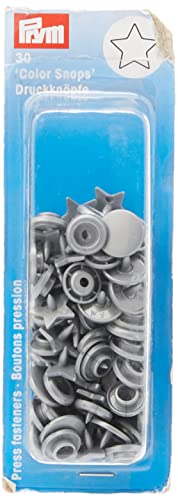 Prym 393245 Nähfrei-Druckknopf Color Snaps Stern silbergrau, Kunststoff, One Size von Prym