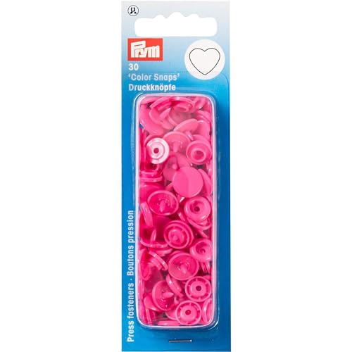 Prym 393347 Nähfrei-Druckknopf Color Snaps Herz pink, Kunststoff, One Size von Prym