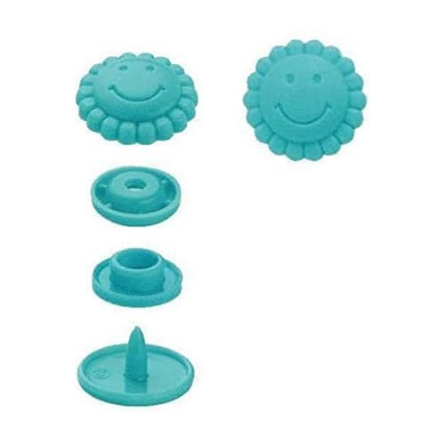 Prym 393446 NF-Druckknopf Color Snaps Blume 13,6 mm türkis von Prym