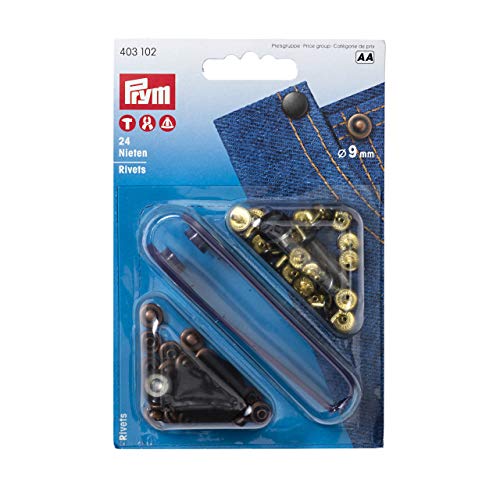 Prym 403102 Nieten Messing 9 mm altkupfer/brüniert, Metal Prym 403102 Nieten Messing 9 mm altkupfer/brüniert, Metal von Prym