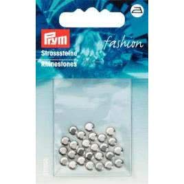 Prym 403712 lose rund aufbügelbar 5 mm silberfarbig Strasssteine, Silber, Ø, 26 Stück von Prym
