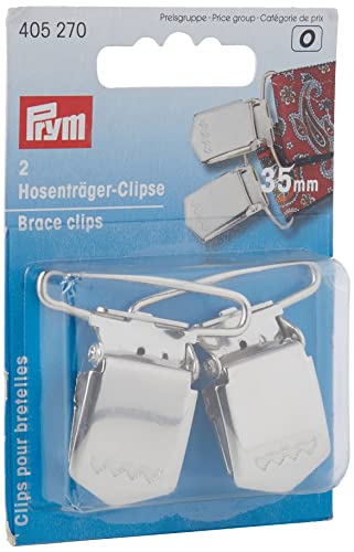 Prym 405.224 Brace Clips, Silver, 30 mm, silberfarbig, 2 Stück von Prym