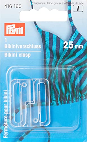 Prym 416160 Gürtelverschluss KST 25 mm transparent Bikini and Belt Clasp, 1 Stück von Prym