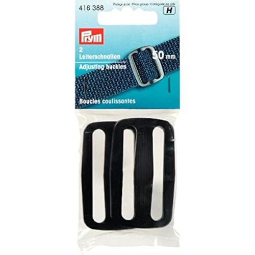 Prym Adjusting Buckles, Black, 50 mm, schwarz, 2 Stück von Prym