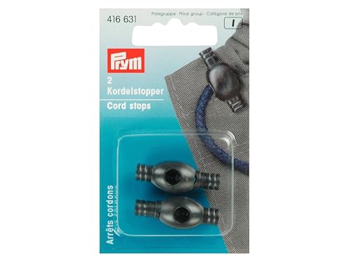 Prym 416631 klein KST schwarz Kordelstopper, Polyester, oval, 2 Stück von Prym