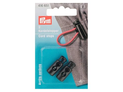 Prym Kordelstopper klein KST schwarz 416651 Kabelschloss, 2 Löcher, Kunststoff, Polyester, 2 Stück Prym Kordelstopper klein KST schwarz 416651 Kabelschloss, 2 Löcher, Kunststoff, Polyester, 2 Stück von Prym