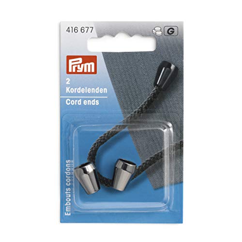 Prym 416677 konisch gunmetal Kordelenden, Metall, 10 x 13 mm von Prym