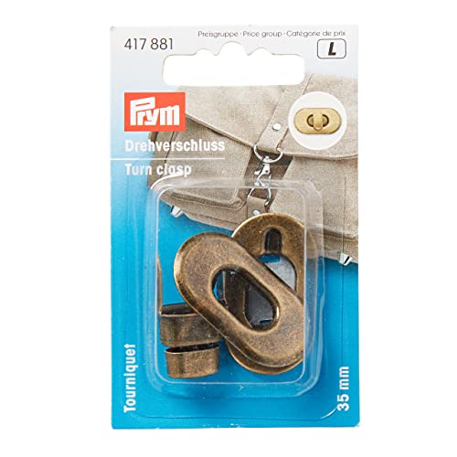 Prym 417881 Drehverschluss für Taschen altmessing, Stück Prym 417881 Drehverschluss für Taschen altmessing, Stück von Prym