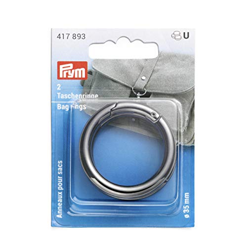 Prym 417893 35 mm gunmetal Taschenringe, Zinklegierung Prym 417893 35 mm gunmetal Taschenringe, Zinklegierung von Prym