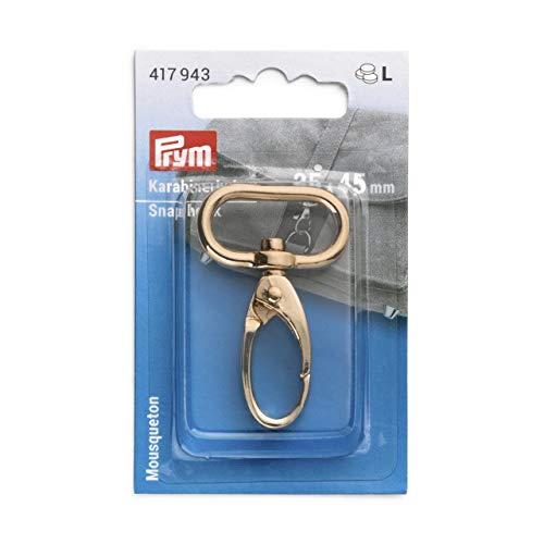 Prym 417943 25 x 45 mm New Gold Karabinerhaken, Zinklegierung Prym 417943 25 x 45 mm New Gold Karabinerhaken, Zinklegierung von Prym