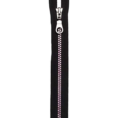 Prym 468554 Reißverschluss S14 teilbar 55 cm schwarz/pink von Prym