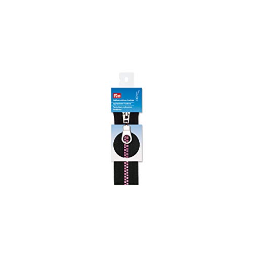 Prym 468604 S14 teilbar 60 cm schwarz/pink Reißverschluss, Polyester von Prym