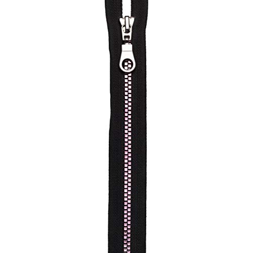 Prym 468654 Reißverschluss S14 teilbar 65 cm schwarz/pink von Prym