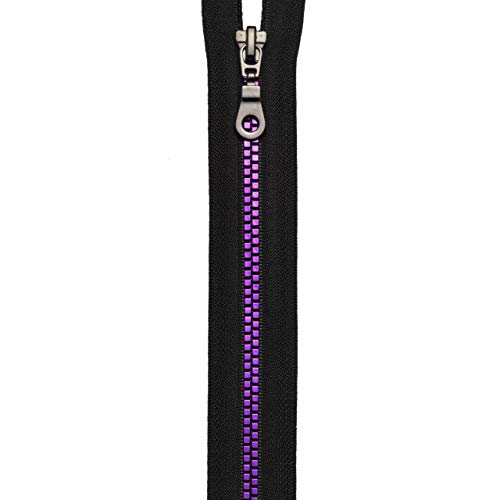 Prym 468705 Reißverschluss S14 teilbar 70 cm schwarz/violett von Prym