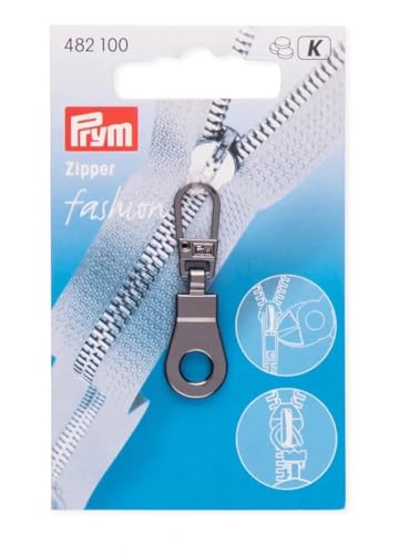 Prym 482100-1 Fashion Öse gunmetal Zipper, Metall, 10 x 40 mm von Prym