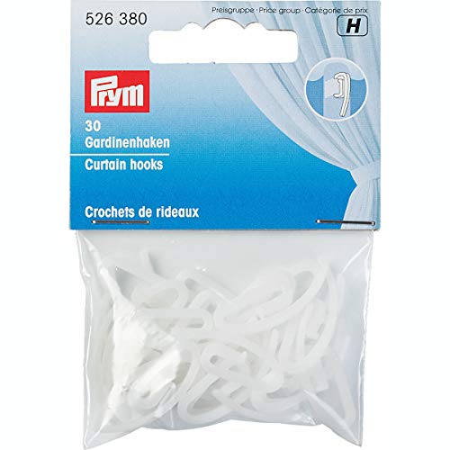 Prym 526380 Gardinenhaken weiß, Plastic, 30 Stück Prym 526380 Gardinenhaken weiß, Plastic, 30 Stück von Prym