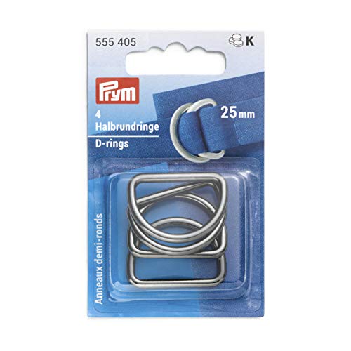 Prym 555405 25 mm Gunmetal Halbrundringe, Zinklegierung von Prym