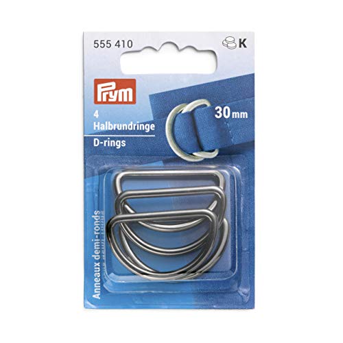 Prym 555410 30 mm Gunmetal Halbrundringe, Zinklegierung von Prym