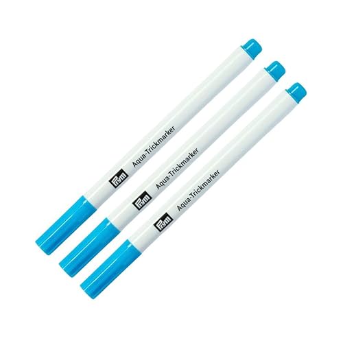 Prym 610807 Aqua-Trickmarker 3er Vorteilspack – Wasserlöslicher Markierstift für Nähen, Patchwork & Quilten – auf hellen und dunklen Stoffen – Türkis – Einfach zu entfernen mit Wasser Prym 610807 Aqua-Trickmarker 3er Vorteilspack – Wasserlöslicher Markierstift für Nähen, Patchwork & Quilten – auf hellen und dunklen Stoffen – Türkis – Einfach zu entfernen mit Wasser von Prym