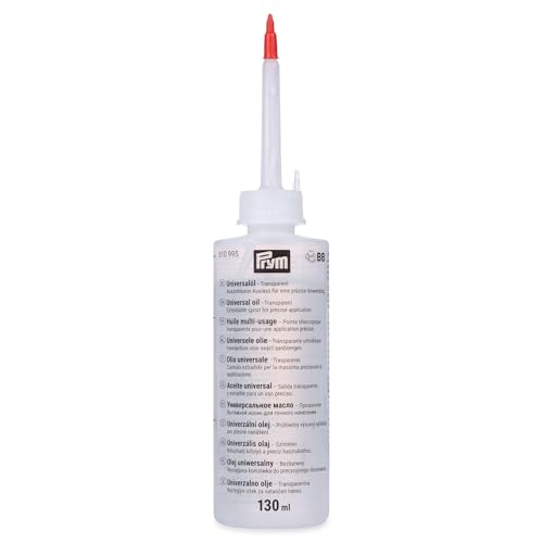 Prym 610995 Universal Öl 130 ml – Nähmaschinenöl für Haushalts- & Industrienähmaschinen, Schmieröl für Handarbeiten, Basteln & Nähen, präzise Pflege für langlebige Funktion Prym 610995 Universal Öl 130 ml – Nähmaschinenöl für Haushalts- & Industrienähmaschinen, Schmieröl für Handarbeiten, Basteln & Nähen, präzise Pflege für langlebige Funktion von Prym