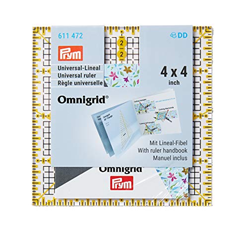 Prym 611472 Universal 4 x 4 inch Omnigrid Lineal, Kunststoff, transparent von Prym