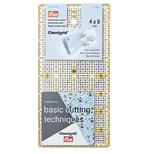 Prym 611474 Universal 4 x 8 inch Omnigrid Lineal, Kunststoff, transparent von Prym