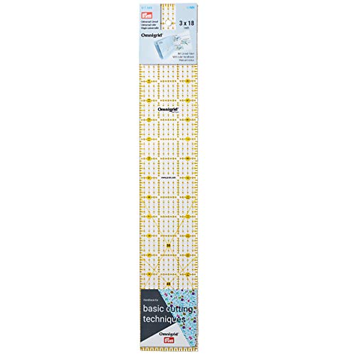 Prym 611646 Universal 3 x 18 inch Omnigrid Lineal, Kunststoff, transparent von Prym