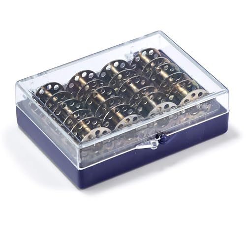 Prym 611985 Spulendose mit 12 CB-Metallspulen, Violett, Transparent, 19mm Prym 611985 Spulendose mit 12 CB-Metallspulen, Violett, Transparent, 19mm von Prym