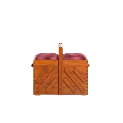 Prym 612550 Holz dunkel M mit Stoff Nähkasten, braun Prym 612550 Holz dunkel M mit Stoff Nähkasten, braun von Prym