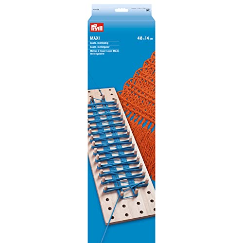 Prym 624158 Maxi rechteckig 14 x 48 cm Rectangular Loom, MDF, beige, 14x48 cm von Prym