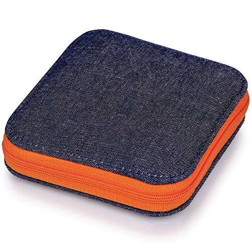 Prym 651244 Nähset Jeans Reißverschluss orange Sewing Kit in Denim Case, edelstahl, One Size von Prym