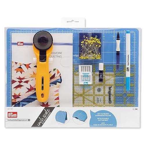 Prym 651497 Patchwork & Quilting Starter Set in INCH Nähset, Blau, GB von Prym