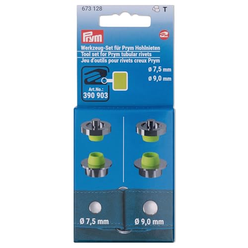 Prym 673128 Werkzeug-Set Hohlnieten ø7,5&9mm für Vario Creative Tool, silberfarbig, hellgrün Prym 673128 Werkzeug-Set Hohlnieten ø7,5&9mm für Vario Creative Tool, silberfarbig, hellgrün von Prym