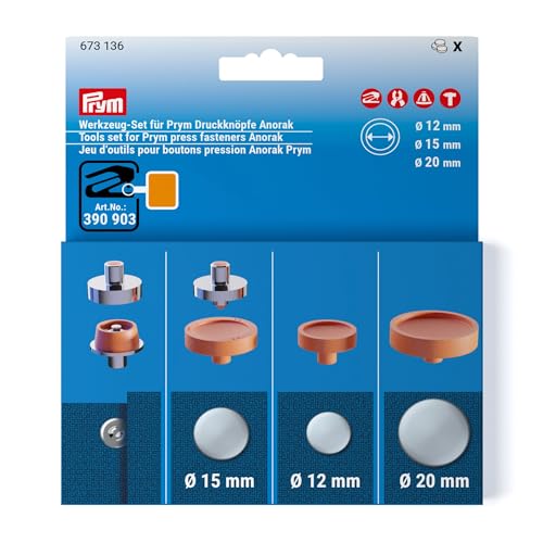 Prym 673136 Werkzeug-Set für Prym Druckknöpfe Anorak, 12, 15 und 20 mm Prym 673136 Werkzeug-Set für Prym Druckknöpfe Anorak, 12, 15 und 20 mm von Prym