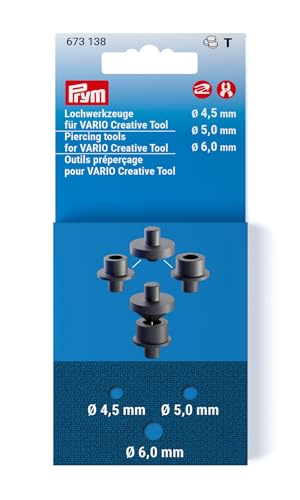 Prym 673138 Lochwerkzeuge für Vario Creative Tool, 4,5-6,0 mm Set, brüniert, One Size von Prym
