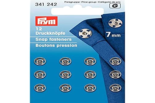 Prym Druckknöpfe, Metal, Silber, 7 mm Durchmesser von Prym