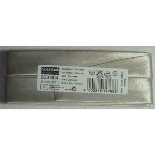 Prym 903804 Schrägband Duchesse, silbergrau, 100% PES, 20 mm Falzung: 40/20 mm | 3,5 m Prym 903804 Schrägband Duchesse, silbergrau, 100% PES, 20 mm Falzung: 40/20 mm | 3,5 m von Prym