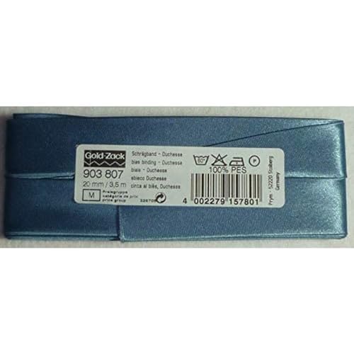 Prym 903807 Schrägband Duchesse, taubenblau, 100% PES, 20 mm Falzung: 40/20 mm | 3,5 m von Prym
