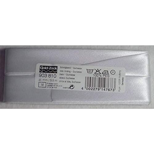 Prym 903810 Schrägband Duchesse, weiß, 100% PES, 20 mm Falzung: 40/20 mm | 3,5 m von Prym