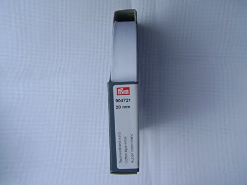 Prym 904721 Baumwollband 20 mm weiß, 100% CO von Prym