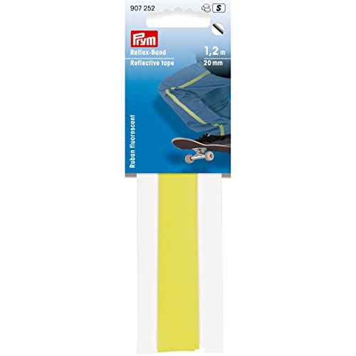 Prym 907252 Reflex-Band 20 mm selbstklebend neongelb, gelb von Prym