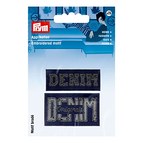 Prym 922008 Applikation Label DENIM/ORIGINALS blau von Prym