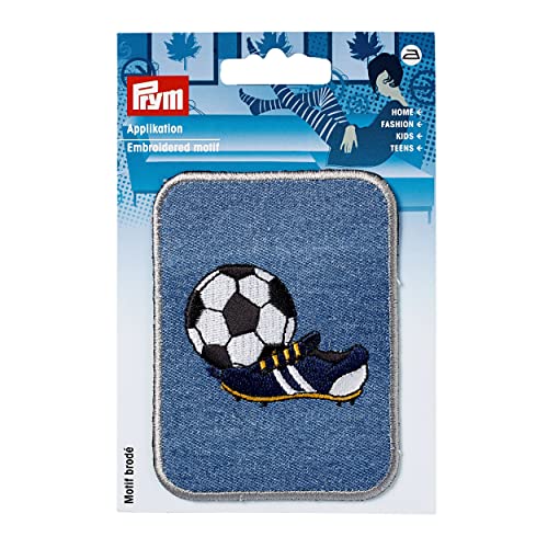 Prym 925345 Applikation Patch rechteckig Fußball von Prym