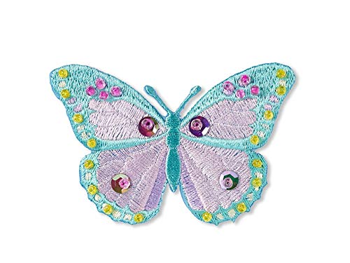 Prym 926165 Applikation Schmetterling exklusiv Mint Pastell mit Perlen von Prym