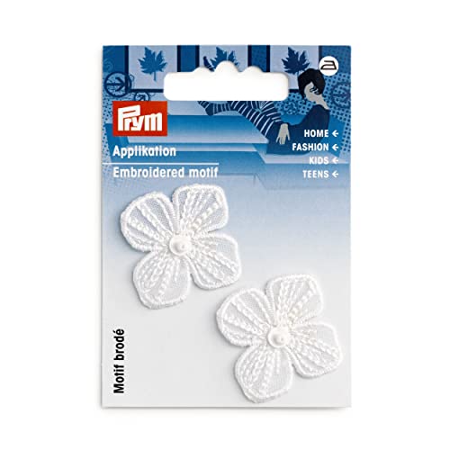 Prym 926701 Applikation Blumen festlich weiß klein Prym 926701 Applikation Blumen festlich weiß klein von Prym