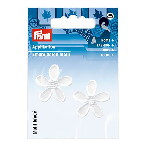 Prym 926712 Appl. Blumen klein weiß von Prym