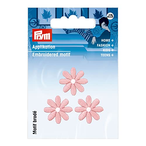 Prym 926722 Appl. Blumen klein pastell rosa von Prym