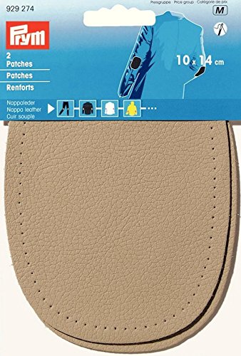 Prym 929274 Patches Nappaleder (nähen) 10 x 14 cm beige, Mittel von Prym